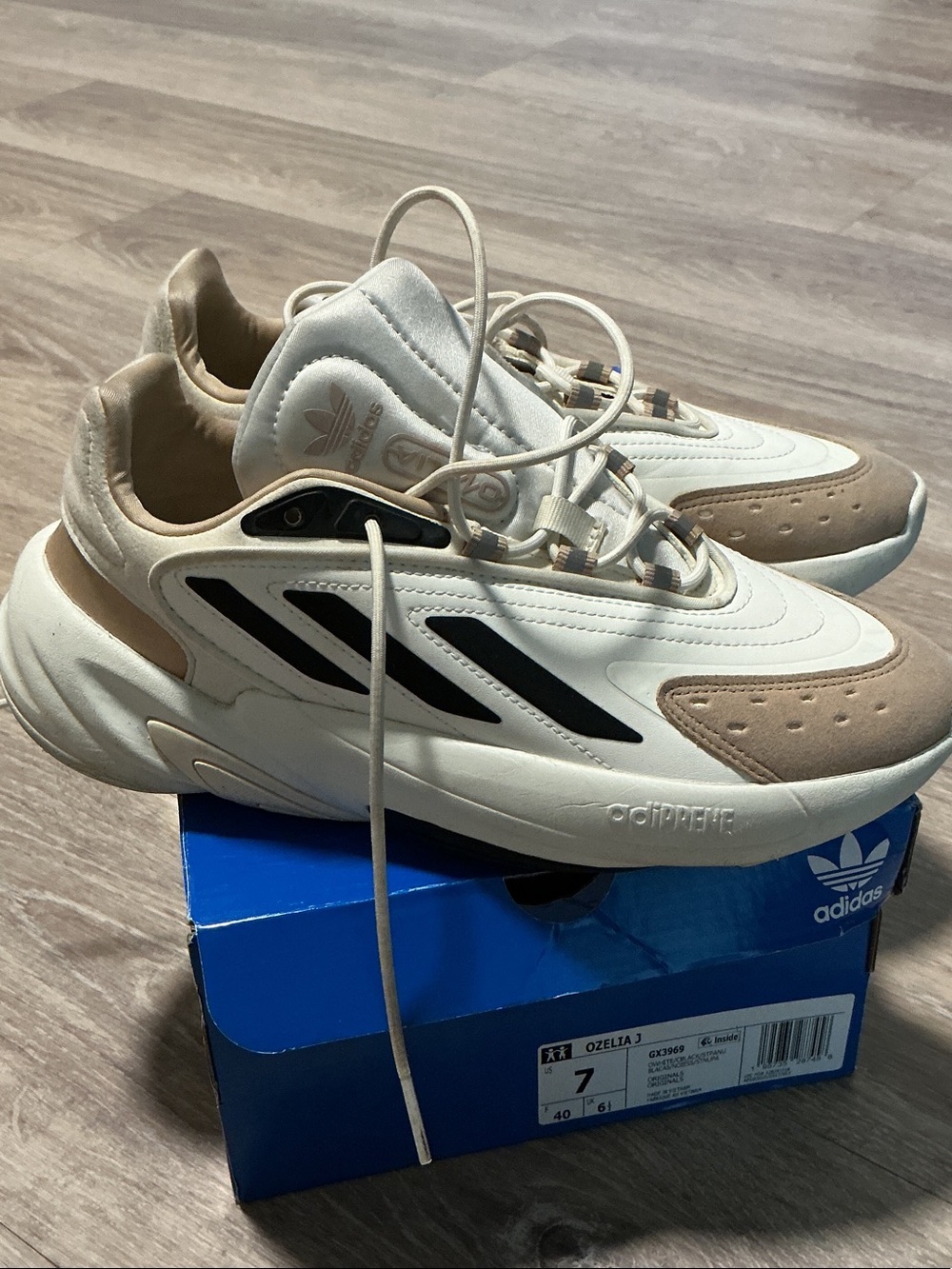 adidas Ozella J Men's Sneakers in Cream, Brown & Black